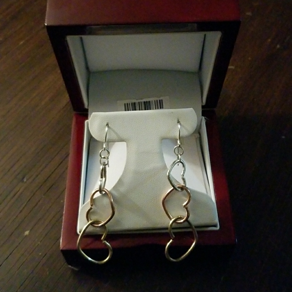 Fashionista Earrings , Falling Hearts
